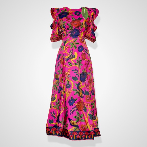 FARM RIO Sweet Forest Midi Dress - Pink - Picture 6 of 9